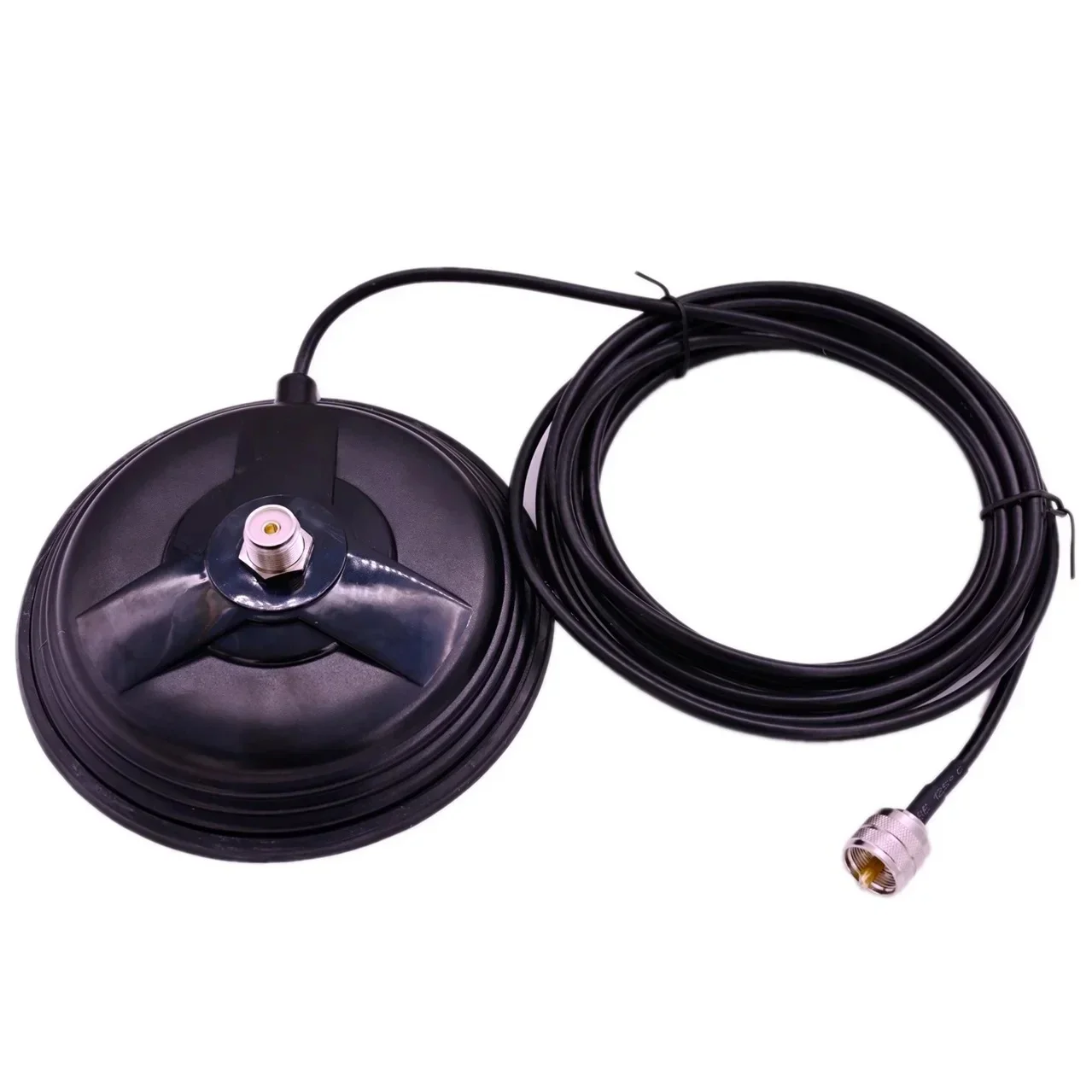 Podstawa anteny 160 mm Magnetyczny uchwyt dachowy i kabel 4M RG58 PL259 - SO239 Złącze samochodowe Mobilna ciężarówka Taksówka Stałe anteny Akcesorium — zdjęcie 2