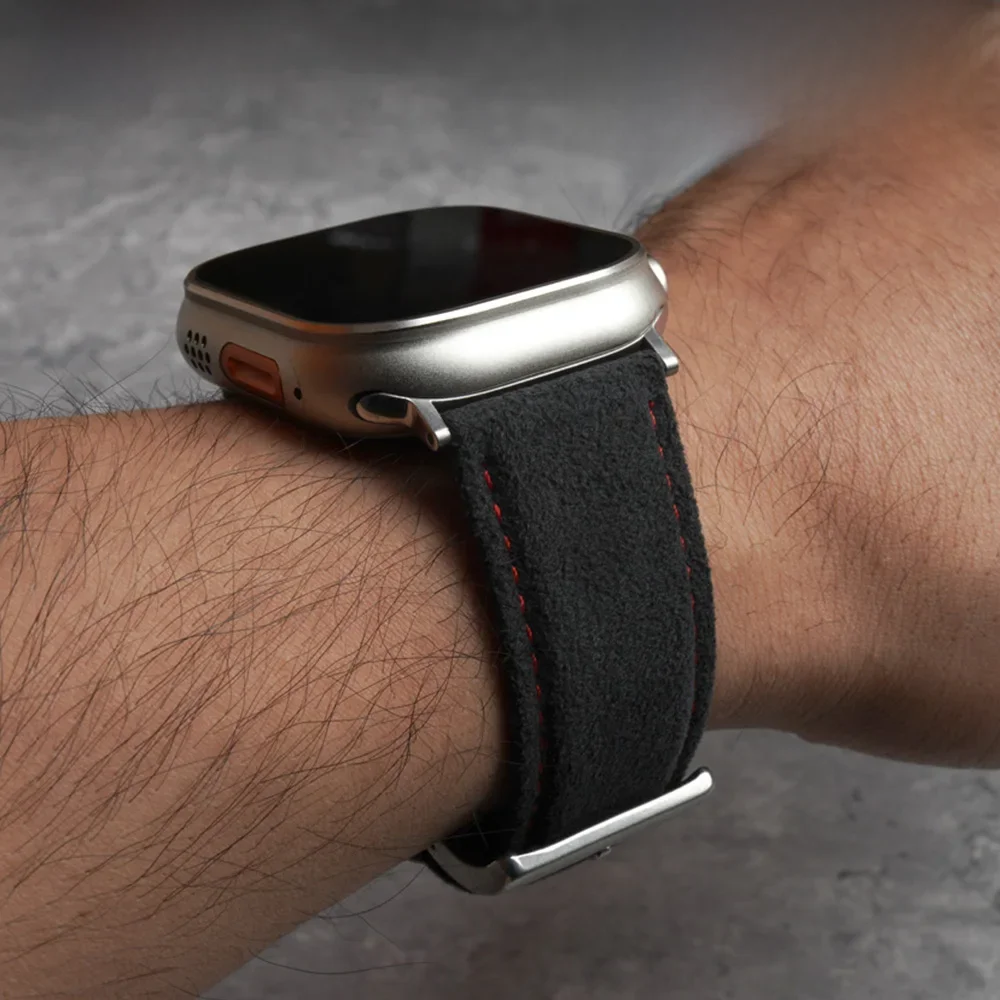 Ymw alcantara Armband für Apple Uhren armband Ultra 2 49mm 45mm 44mm 41mm Wildleder Smartwatch