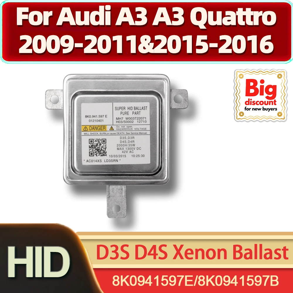 

35 Вт HID ксеноновый блок управления балластом OEM 8K0941597E балласт ксеноновых фонарей D3S D4S для Audi A3 A3 Quattro 2009-2011 и 2015-2016