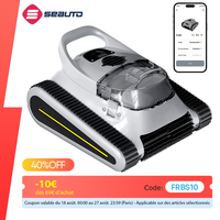 Seauto Cordless Pool Vacuum Robot Wall Climbing 45000Pa Powerful Suction for Above Ground & Inground Pools Up to 2000 sq. ft.