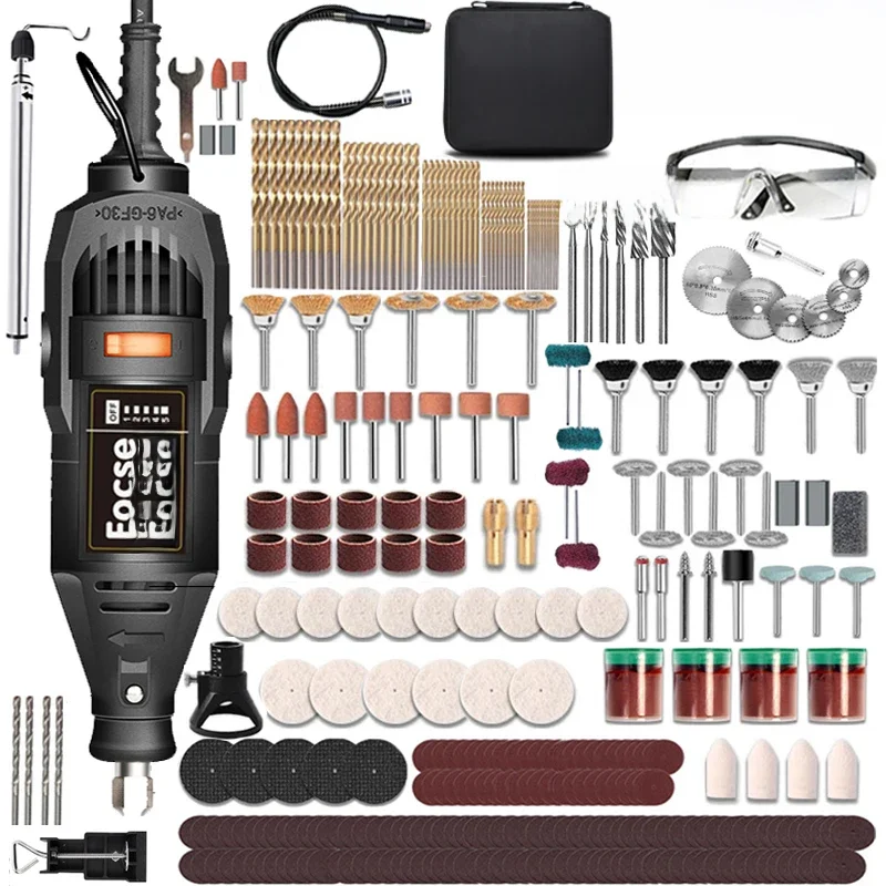 180W Power Electric Mini wiertarka do grawerowania obrotowego narzędzia do polerowania Szlifierka do zmiennej prędkości Dremel Długopis do grawerowania z akcesoriami — zdjęcie 2