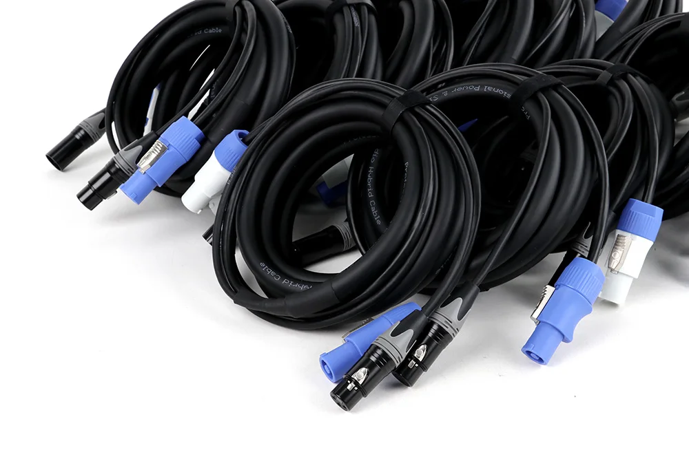 DMX-Kabel 3x1,5mm2/2,5mm2 Stromkabel Kombination aus Powercon-Stecker und DMX 3Pin XLR Signalleitung Zubehör für Bühnenbeleuchtung – Detail 5