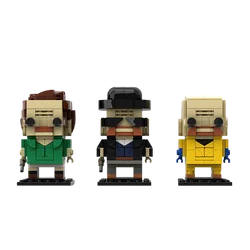 Gobricks MOC Walter White Bundle Set Breaking Bad Brickheadz Building Blocks Breaking Bad Bricks Kits Educational Toys For Gift