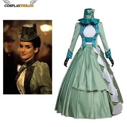 Dracula Mina's dress victorian renaissance green prom dress Bram Stoker's Dracula Mina cosplay costume women vintage dress