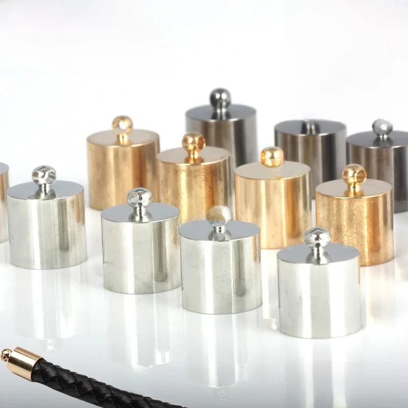 OlingArt 12mm 24 sztuk/partia okrągły skórzany przewód mosiężny dzwonek klamra zatrzaski haki wybierz zaślepki DIY komponenty do wyrobu biżuterii — zdjęcie 2