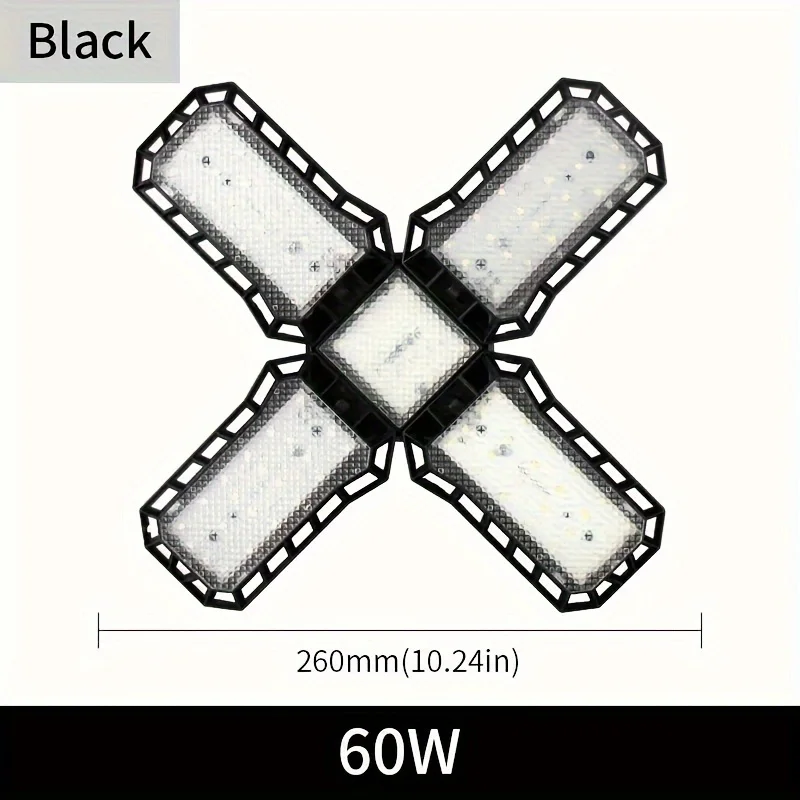 Lampes de garage avec panneaux réglables E26/E27 lampe de travail au plafond 40W 60W 80W ampoule pou
