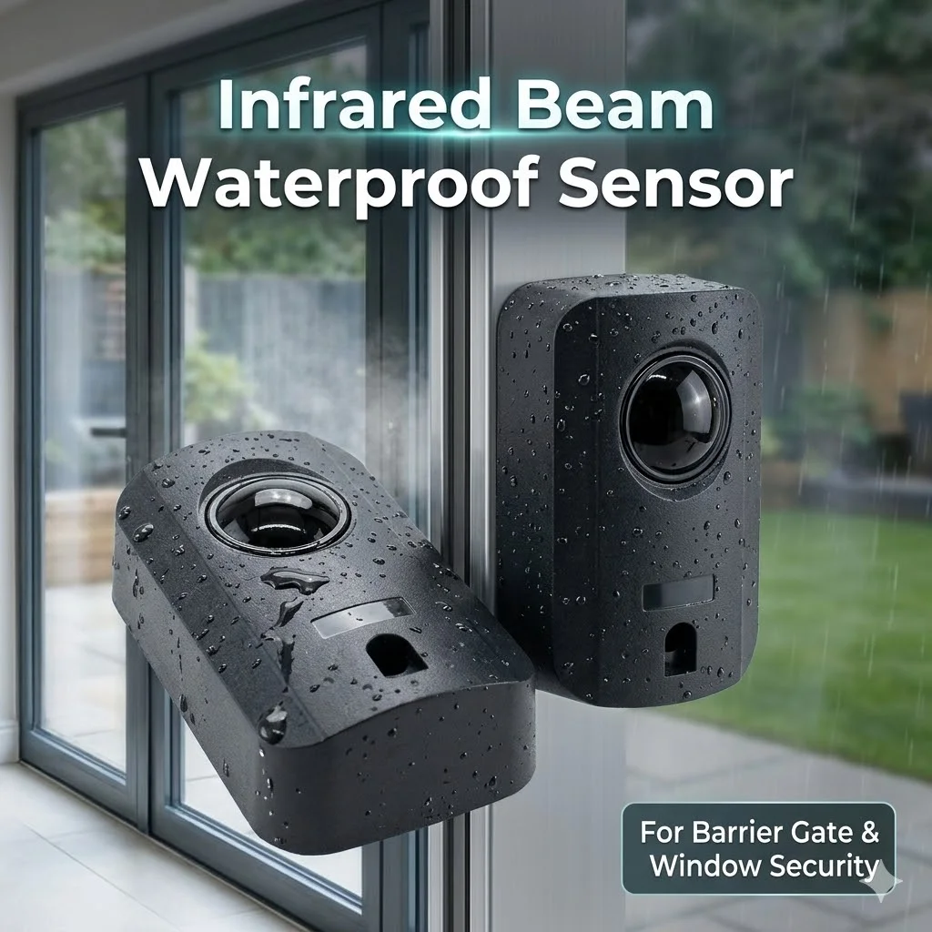sensor-fotoeletrico-infravermelho-ativo-a-prova-d'Agua-de-feixe-Unico-–-detector-de-barreira-para-alarme-de-seguranca-em-portoes-de-garagem-e-janelas
