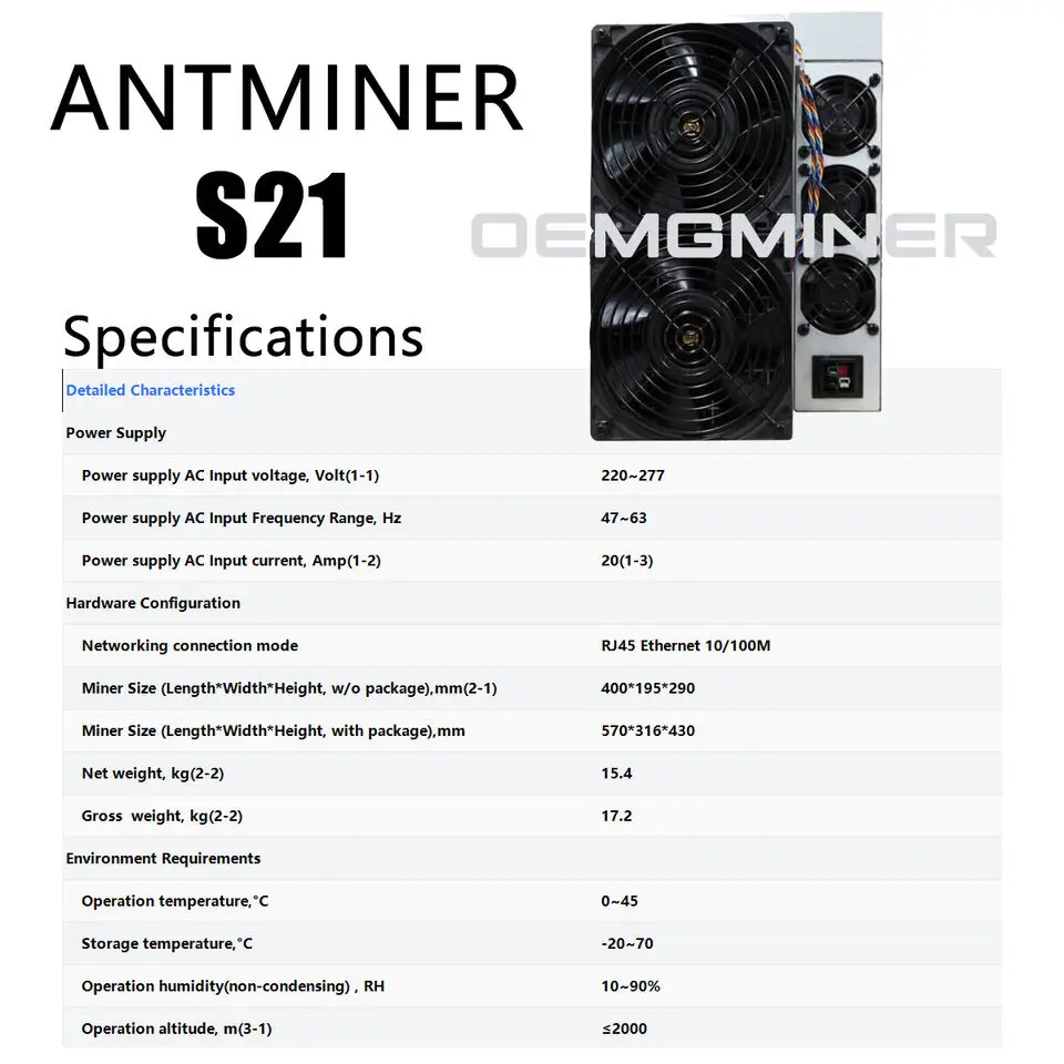 GUNNIESS الجديد BITMAIN ANTMINER S21 PRO (234TH / 3510W) - MILLIONMINER