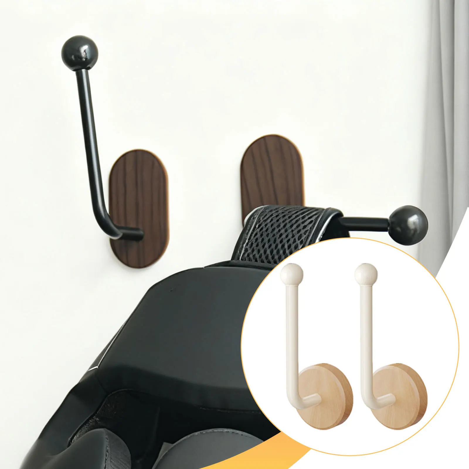 2Pcs Wooden Boxing Glove Wall Hooks, Wall Mounted Boxing Glove Holder Display Stand,Durable Storage Rack for Fitness Center Home