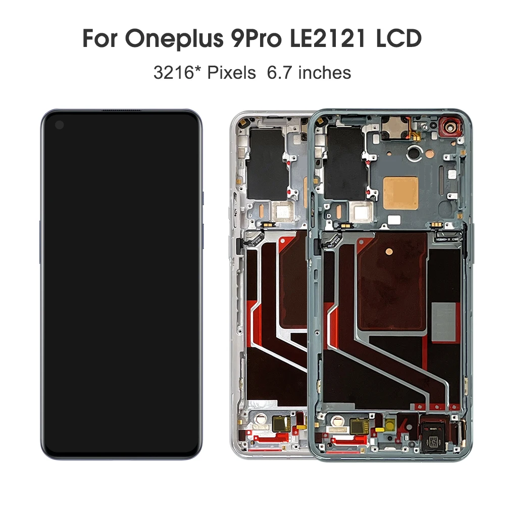 6.7\'\'For OnePlus 9 Pro For  1+9Pro LE2121 LE2125 LE2123 LE2120 LCD Display Touch Screen Digitizer Assembly Replacement