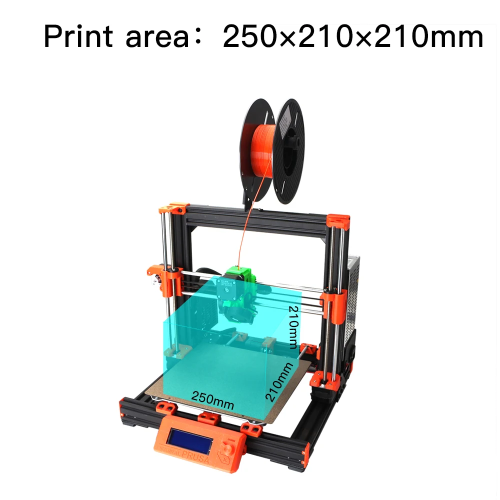 Imagem -03 - Clone Prusa i3 Mk3s Plus Urso Impressora 3d Urso Kit Completo Atualização Placa Einsy-rambo Super Pinda Impressora