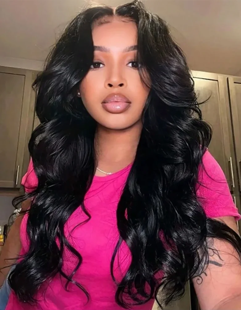 30-дюймовые объемные волны 13×6 HD Парики фронта шнурка Человеческие волосы Предварительно выщипанные 200% плотность Объемная волна Фронтальные парики Человеческие волосы для женщин