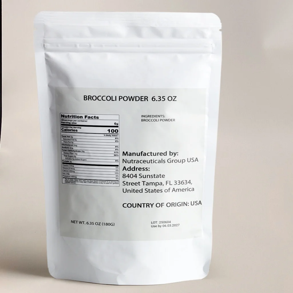 Broccoli Powder, Vegetable Powder, Fine Texture, Easy Mixing, 180g