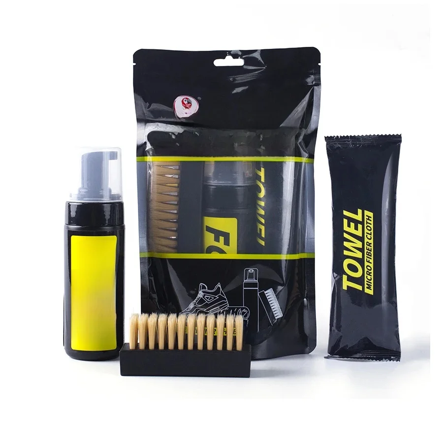 Kit de nettoyage de chaussures, nettoyant pour chaussures - solution de nettoyage de chaussures de sport, équipé d'une brosse de nettoyage de chaussures et de nettoyage de fibres ultra-fines