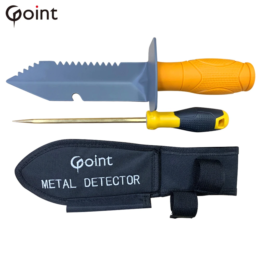 

Portable Metal Detector Garden Shovel Digger Tools With Belt Holster Sheath Stainless Steel Serrated Edge Sapper Hand Shovel Set