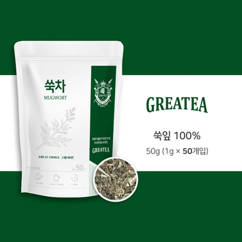Greatea 그래이티 국산 쑥 차 50티백