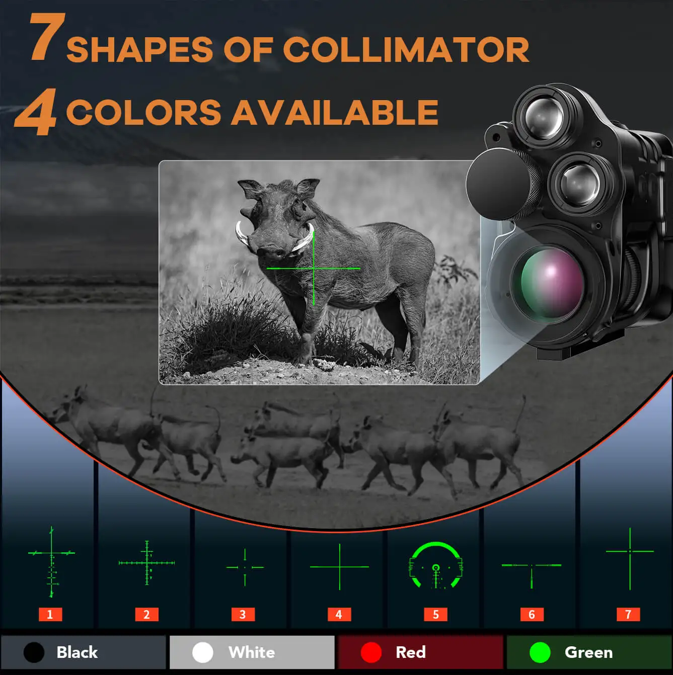 Digital Night Vision Scope 850nm/940nm Double IR Aim Sight 1X-24X Zoom Night Vision Monoculars for Outdoor Hunting Rifle Scope