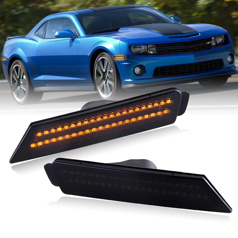 

Для 2010-up Camaro дымчатые/красные линзы светодиодные боковые фонари светодиодные фонари для автомобильных указателей поворота и стоп-сигналов противотуманные фары 2 шт.
