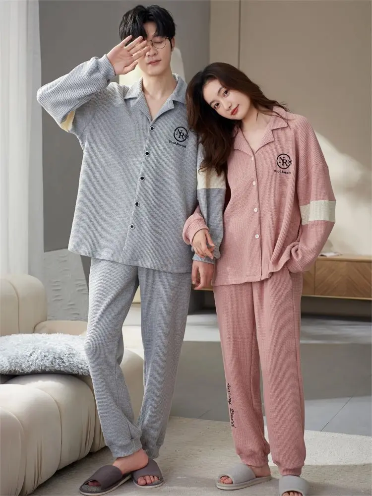 Pyjama Couple Winter Two Piece Set Pajamas for Women Cotton Sleeping Fluffy Loungewear New in Women\'s Sleepwear Underwear man