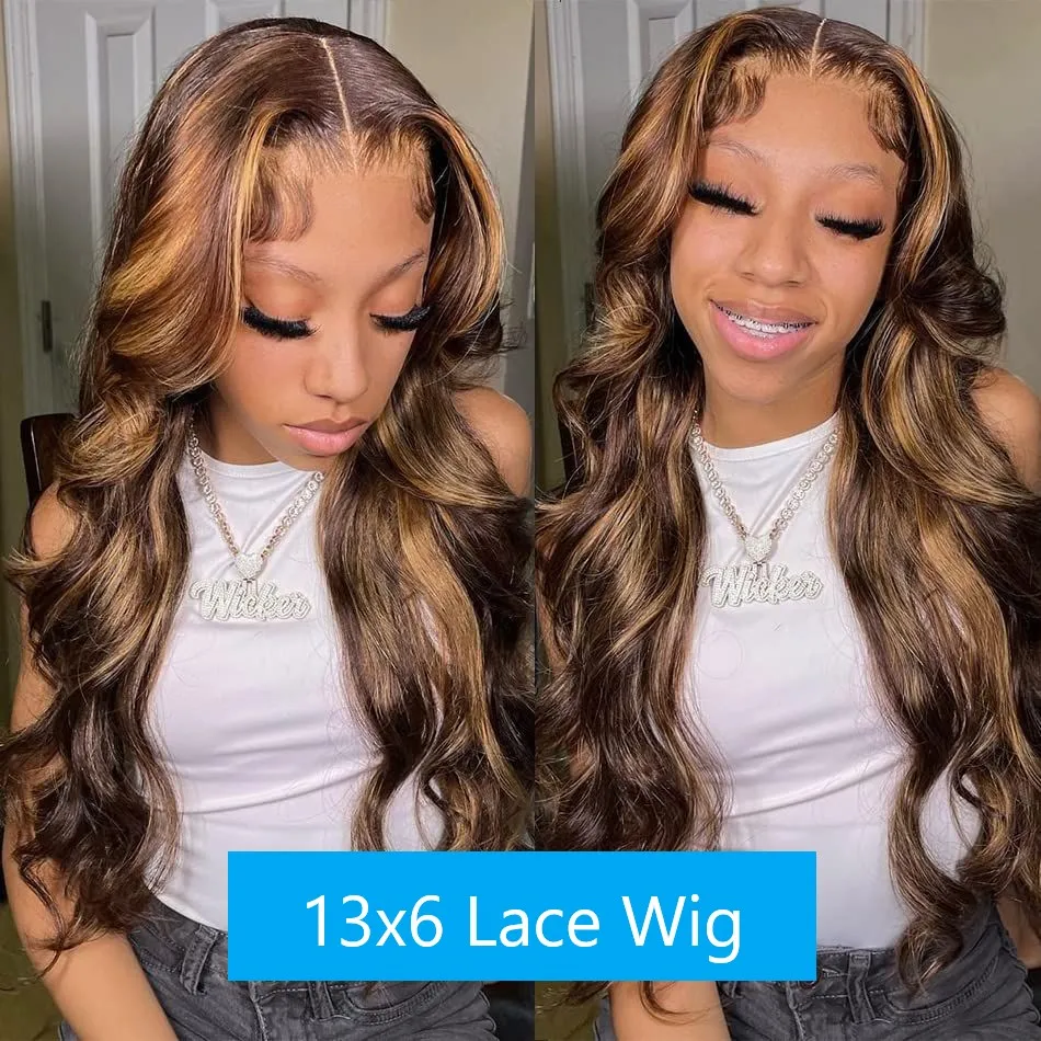 Wig rambut manusia Wig rambut manusia Wig ombak tubuh Wig Frontal renda 13x6 HD Wig Frontal renda transparan Wig brasil dengan kepadatan 200