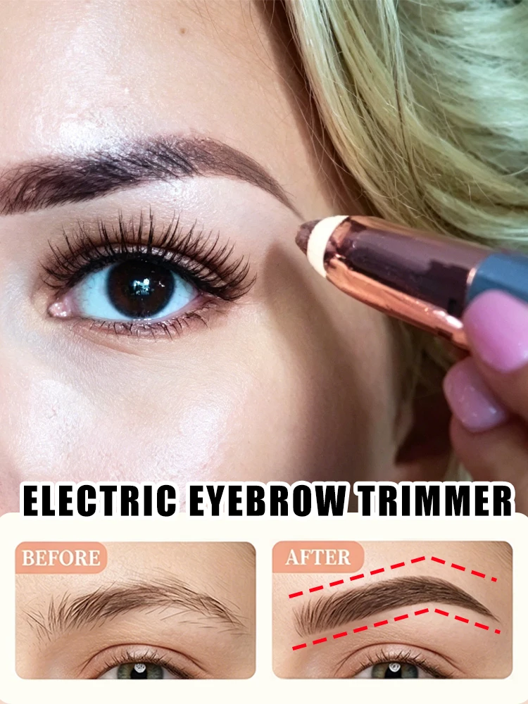 Electric Eyebrow Trimmer Face Eyebrow Cut Shaver Mini Portable Nose Hair  Shaver Epilator Eye tools Rechargeable