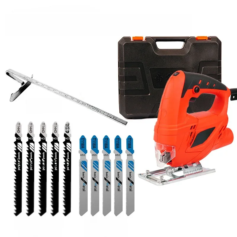 Multi functional household electric curve saw 6 Variable Speed Electric Saw Jigsaw Adjustable Angle Cutting Metal Wood Aluminum