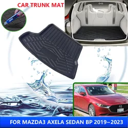 Trunk Mats For Mazda 3 Mazda3 Axela Sedan BP 2023 2022 2021 2020 2019 High Temperature Resistant Storage Carpet Auto Accessories