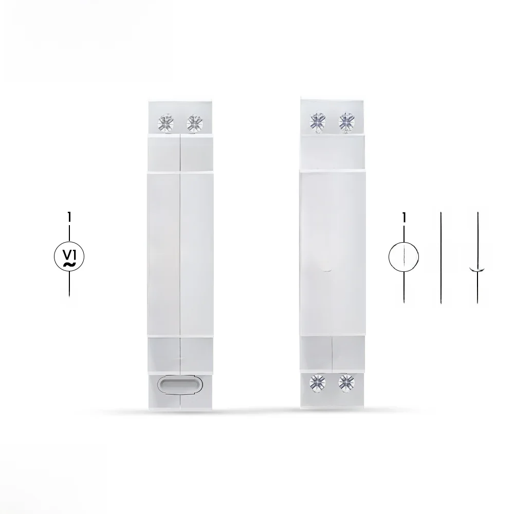 Compteur de tension sur Rail Din 18mm, AC 60-450V 220V 380V, voltmètre modulaire monophasé, indicateur, détecteur d'affichage numérique LED