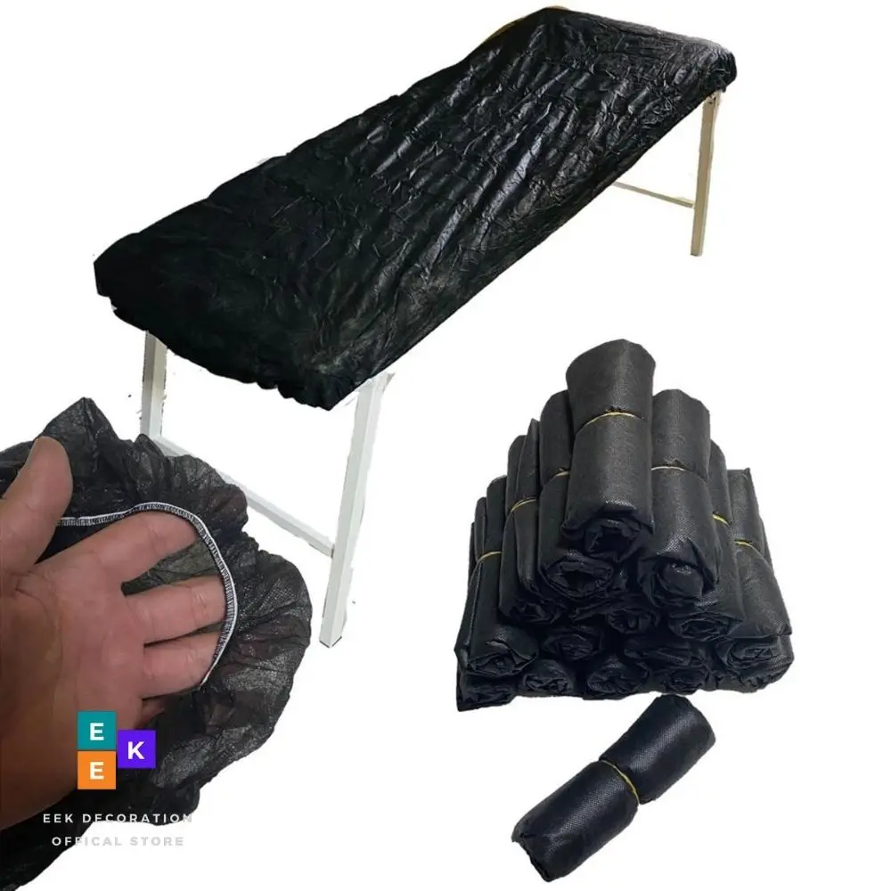 Disposable Black Color Massage Bed Sheets Table Elastic Underpad Cover Beauty Care Accessories SPA Treatmen