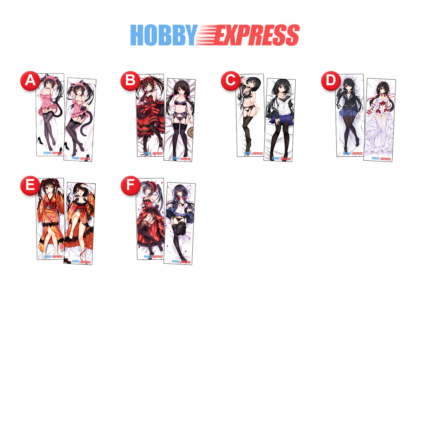 Hobby Express Anime Dakimakura Japanese Otaku Life Size Doublesided Hugging Body Pillow Cover Doublesided Kurumi Tokisaki