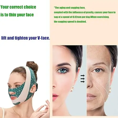 

Chin Reducer Face Slimming Strap V-shaped Mask for Reducing Swelling Anti-wrinkle Band Prevent Skin Sagging Massage Bandage