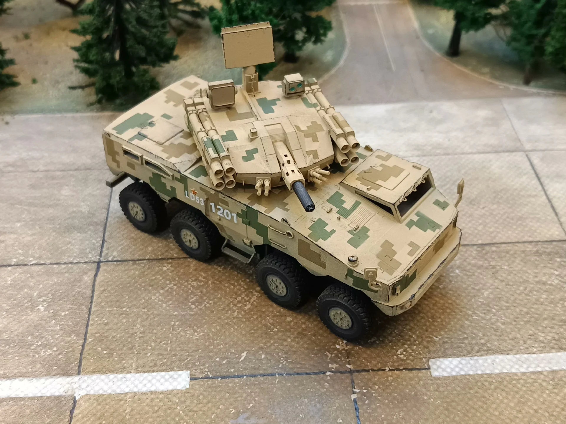 1/72 Chinese 625 self-propelled anti-aircraft  , hand-painted finished model decorative ornament(Ships in 5-6 days)