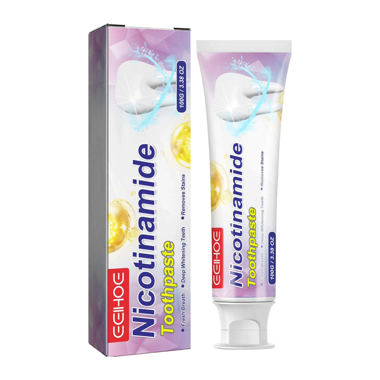 EELHOE Teeth Cleaning Whitening Toothpaste Yellow Teeth Removing Plaque Stain Brightening Mousse Fresh Breath Oral Hygiene Care