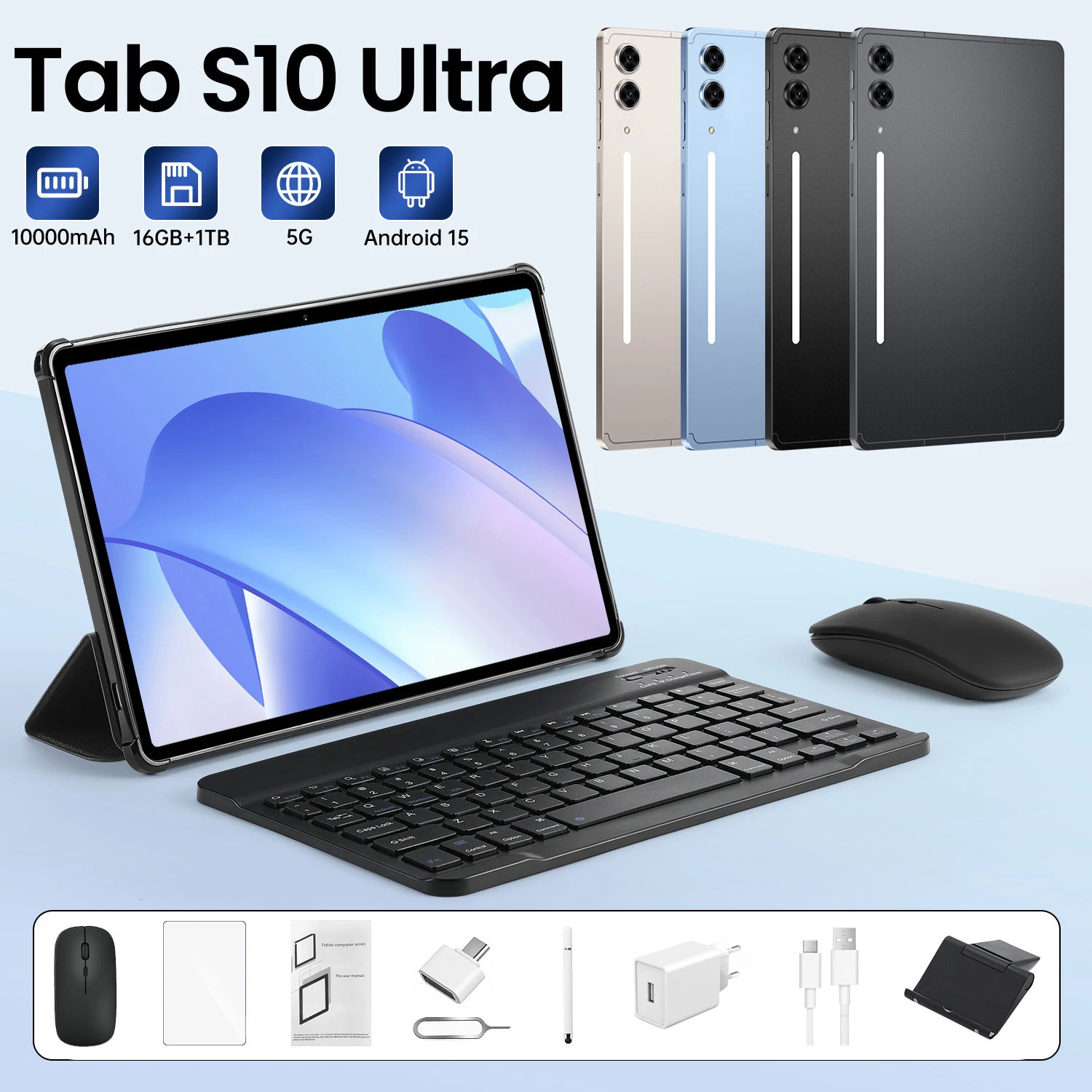 

2025 ГОРЯЧИЙ планшет Tab S10 Ultra 10,1 дюйма Android 14 Global Snapdragon870 10 ядер 16 ГБ + 1024 ГБ 10000 мАч 5G Dual SIM WIFI