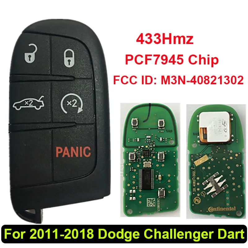 CN087004 Original Smart Remote Key Fob For Dodge Challenger Dart 2011-2018 M3N40821302 PCF7945 05026676AH Keyless Entry