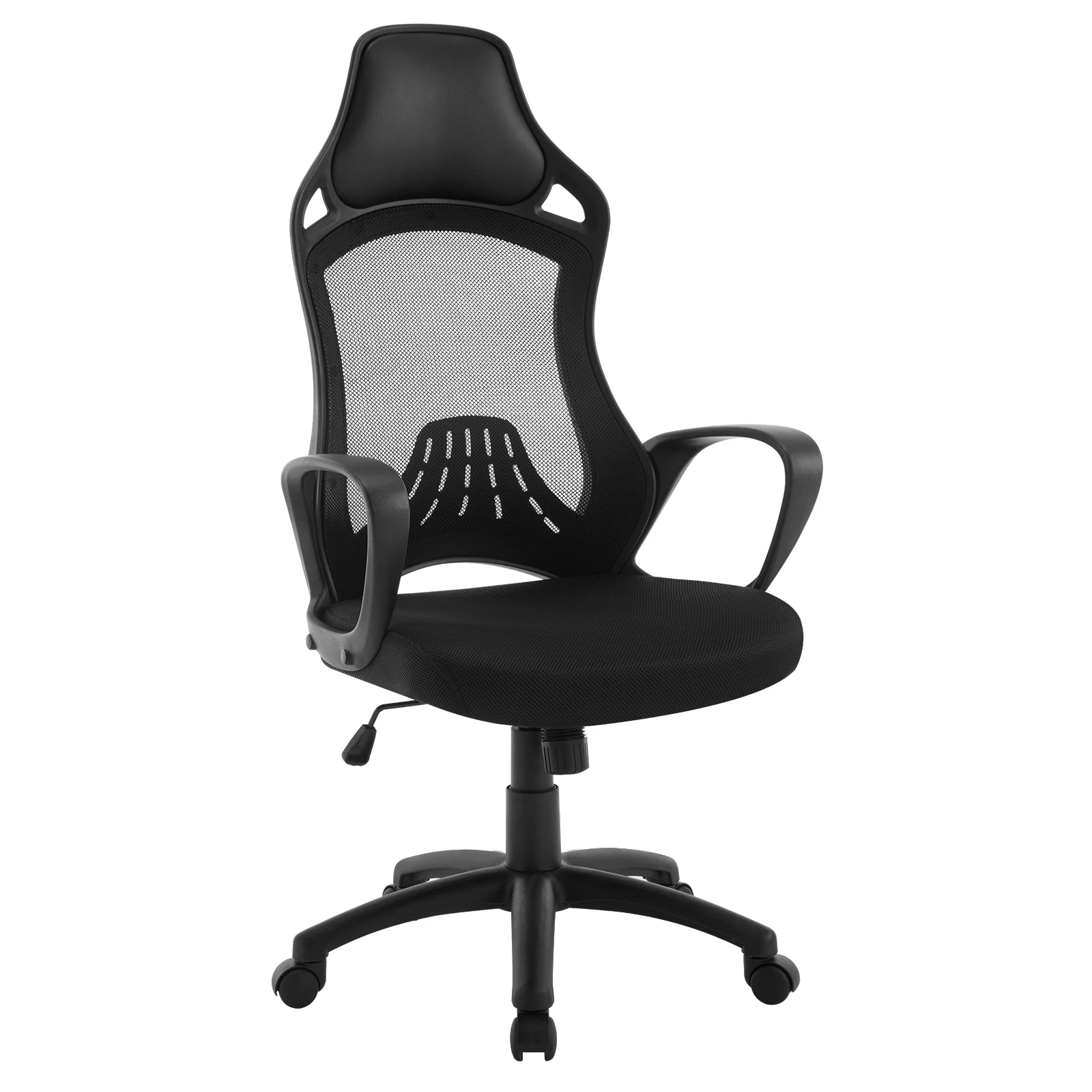 Ergonomic Computer Chair Home Office Chair with PU Headrest Height Adjustable Executive Swivel Chair Gaming Recliner