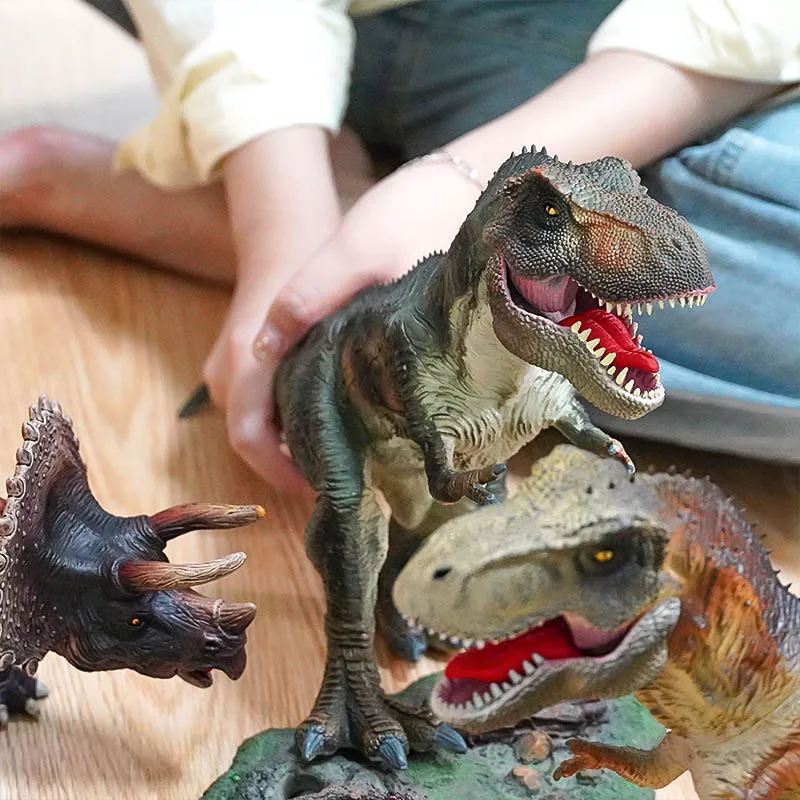 Dinosauro Jurassic Indominus Rex Tyrannosaurus Velociraptor animali modello Action Figures simulazione Brontosaurus Stegosaurus Toys