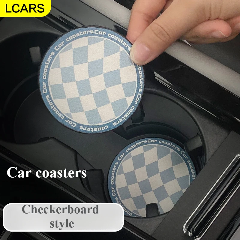 Lcars - قواعد أكواب السيارات، سجادات جديدة مضادة للانزلاق لأكواب السيارات، ملحقات السيارة الداخلية، تجعل السيارة بشكل أكثر جمالاً ومرتبة