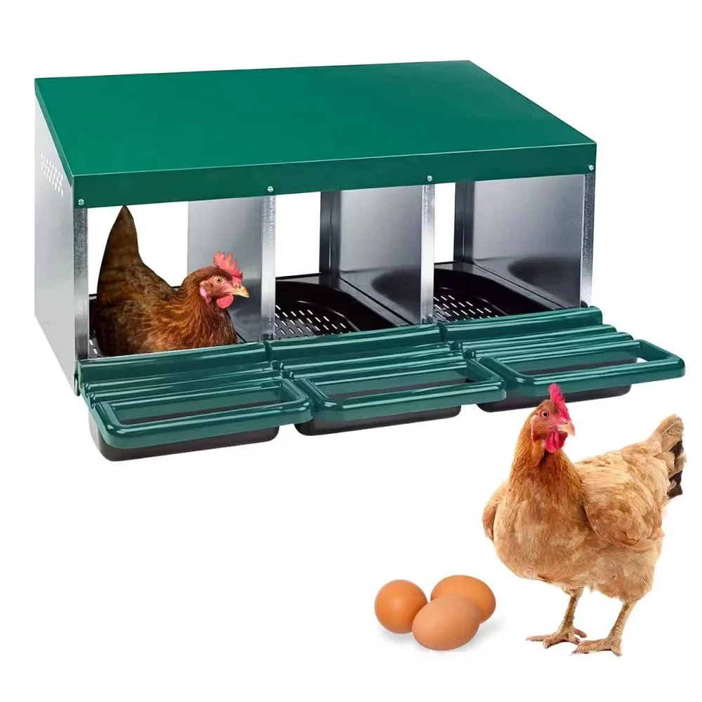 Chicken Nest Egg Box Hanging or Floor Thickened Galvanized Durable Chicken House Easy Assembly Hens Laying Egg House