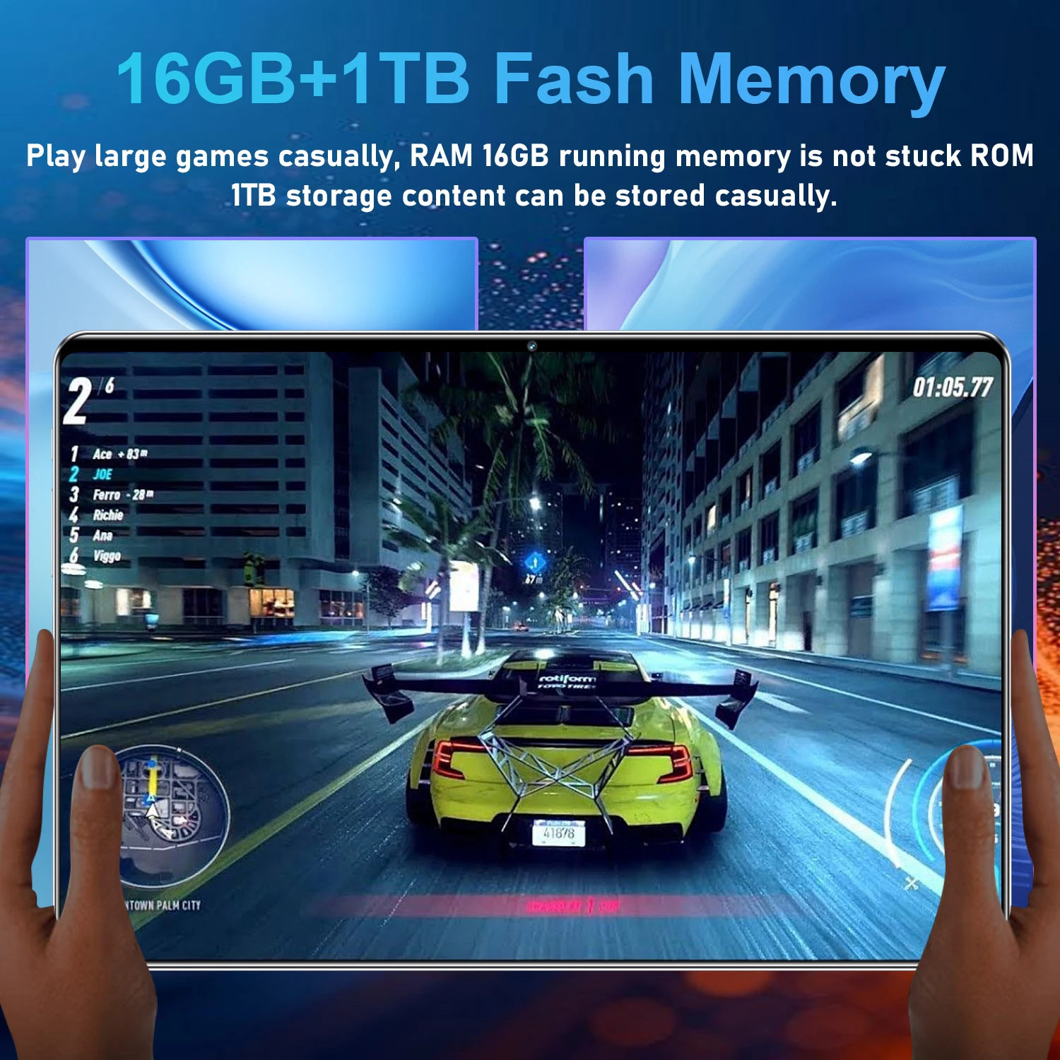 2026 10.36Inch Tablet Android 16GB RAM 1TB ROM 16MP 32MP Android 13.0 20000mAh 14 Core 5G Dual SIM Bluetooth WiFi GPS Global Version