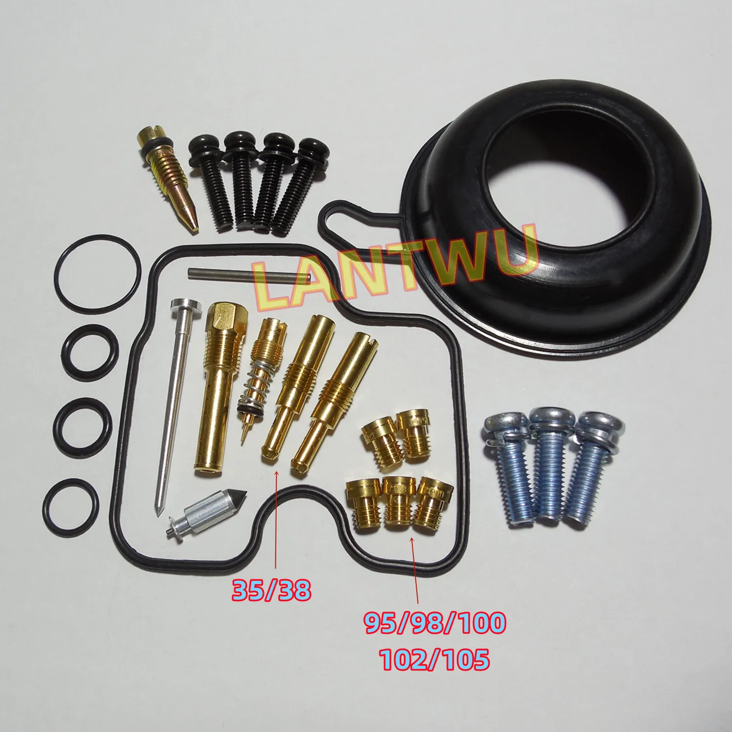 

For Honda MC22/CBR22 CBR250RR Motorcycle Keihin Carburetor Repair Kit with Vacuum Diaphragm/Rubber Seal and Mounting Screws