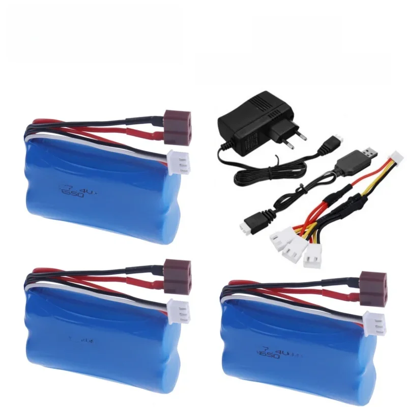 Batterie Lipo 7.4V 5000mAh 18650 pour batterie Li-ion Wltoys pour SCY-16101 16102 16103 16104 JJRC Q130 pièces de rechange pour camion RC Wltoys