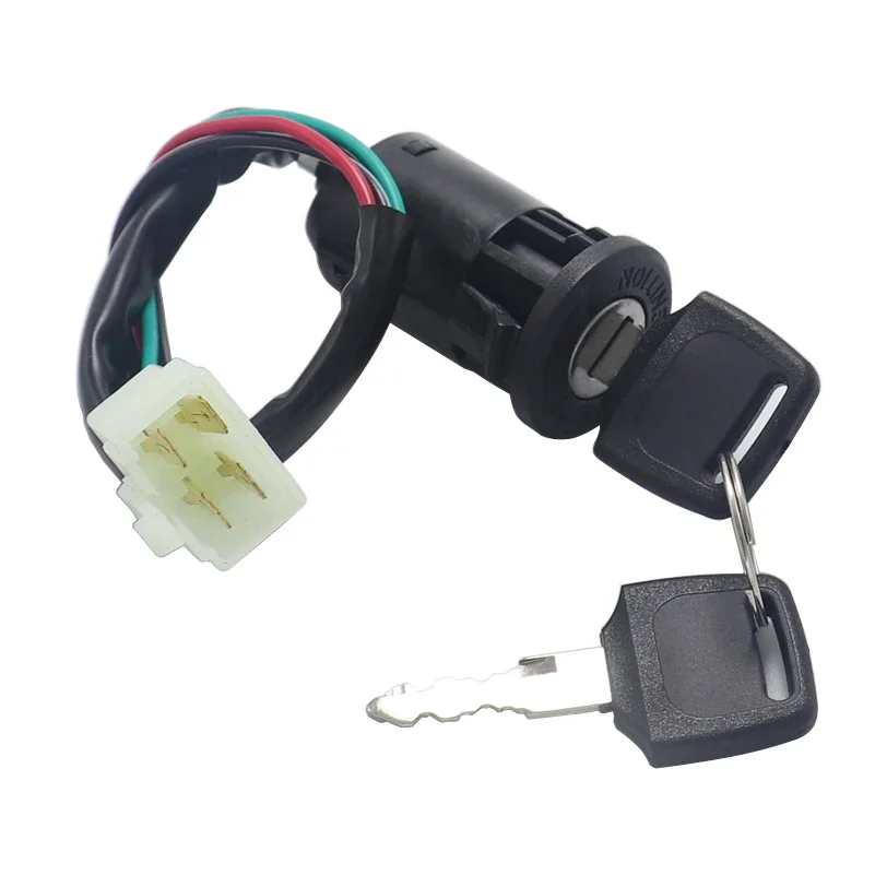 AliExpress HTBCCHB Motorcycle Electric Door Lock 4 Male Plug Ignition Key Switch For 50cc 110cc 125cc 150cc 250cc ATV QUAD Dirt Bike Accessories