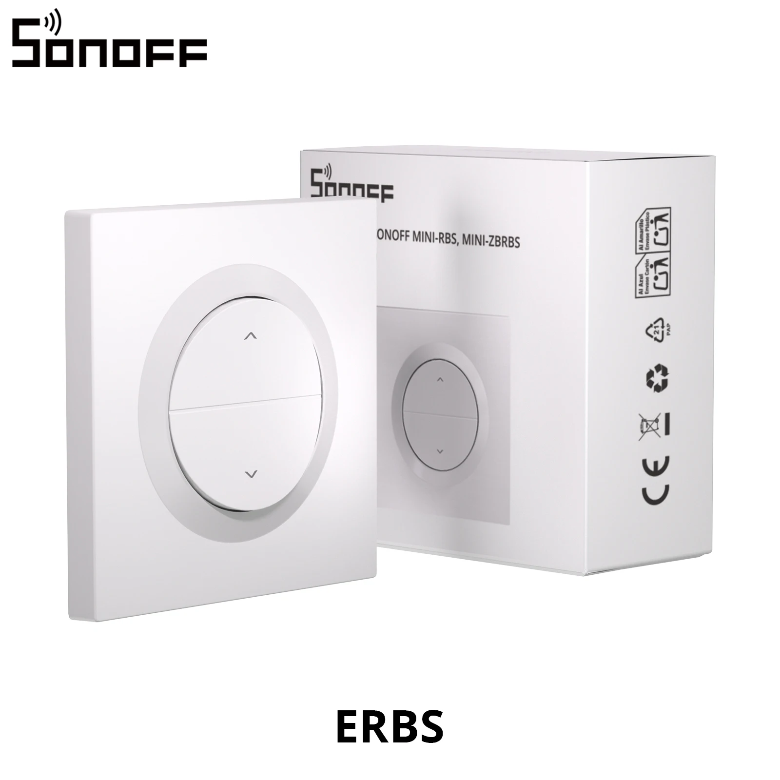 SONOFF ERBS Fusion Series Rollladenschalter Gehäuse – kompatibel mit EU-Unterputzdosen, feuerfestes PC-Gehäuse, Clip-On Design