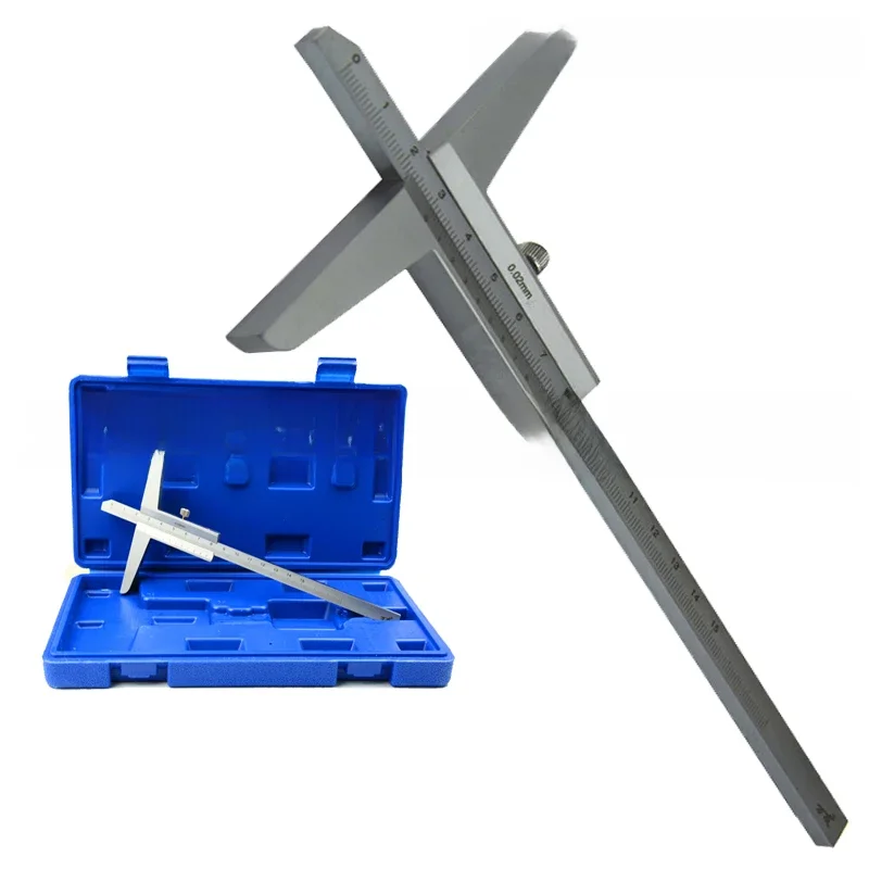 Wysokiej jakości 150mm 6 "0,02mm precyzyjna suwmiarka z noniuszem głębokości miernik głębokości narzędzie do pomiaru głębokości — zdjęcie 2