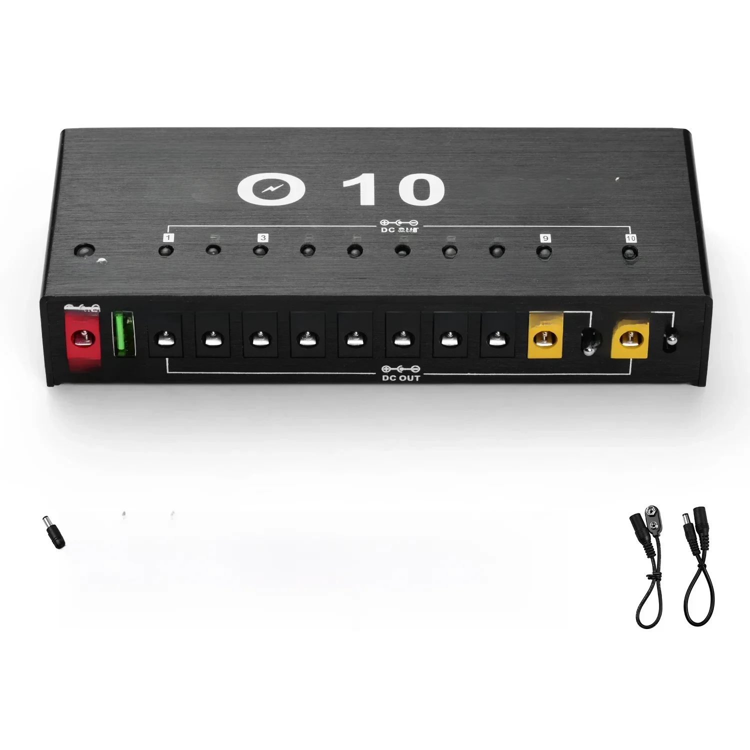 MOSKY ISO-10 Gitaareffectpedaal Voeding 10 geïsoleerde DC-uitgangen / 5V USB-uitgang voor 9V 12V 18V Bescherming Gitaaraccessoires - afbeelding 2