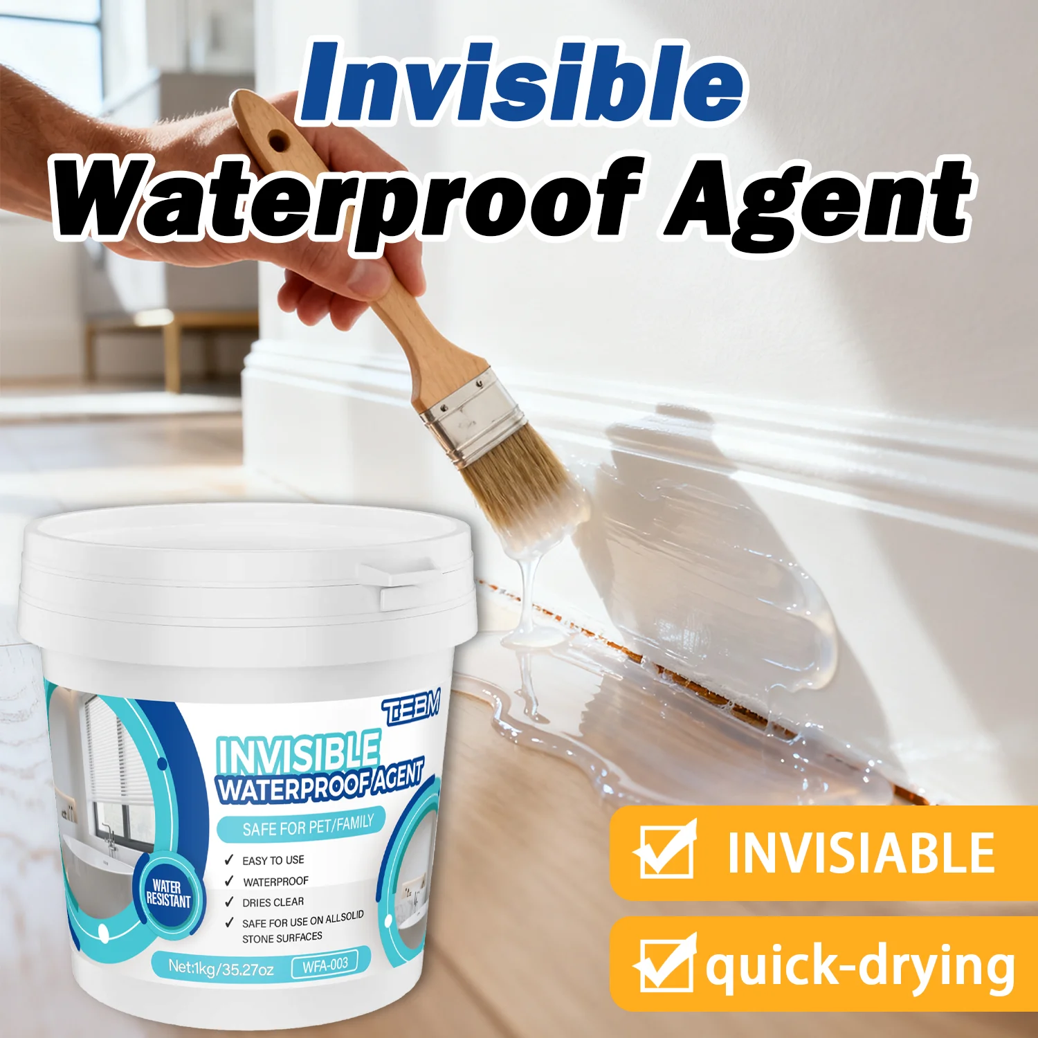1kg Waterproof Agent Glue Invisible Transparent Sealing Coating Leak-Free Water-Based Glue Adhesive Super Sealant Toilet Repair
