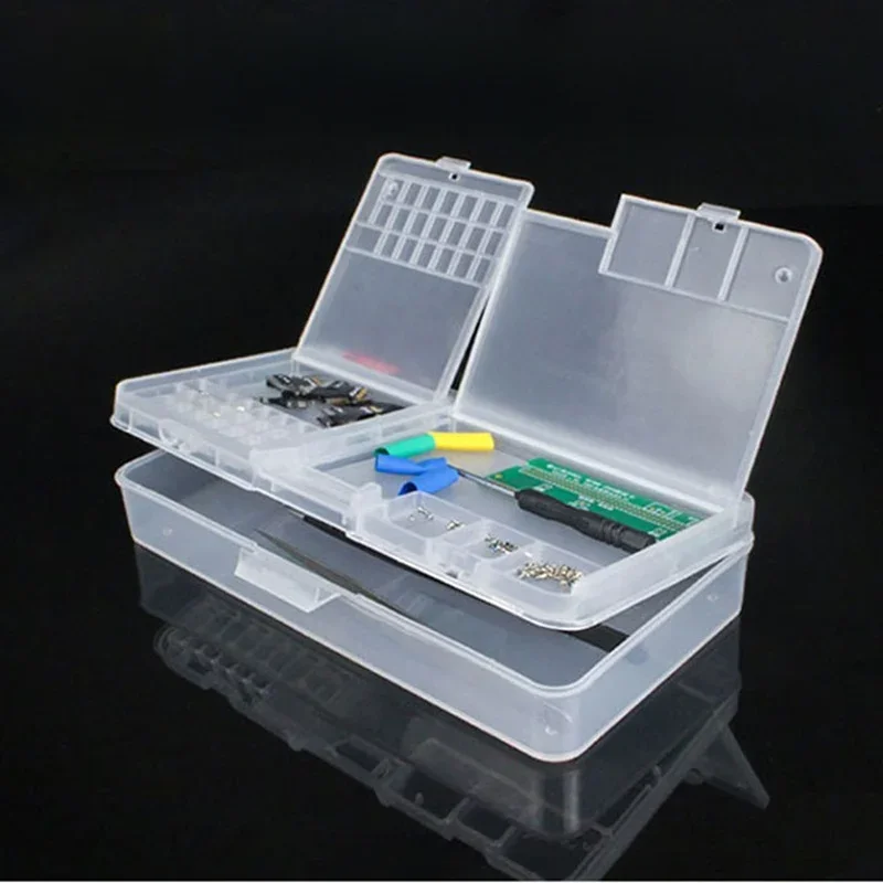 Boîte de rangement pour réparation de téléphone portable, pour pièces IC, vis de carte mère, composants de réparation multifonctionnels, boîte d'ouverture, collecteur d'outils