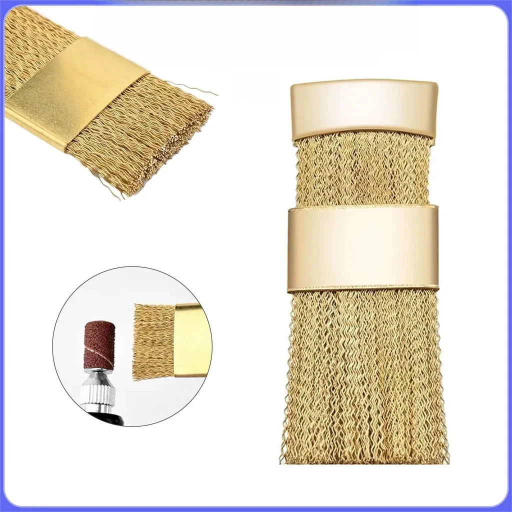 Foret dentaire brosse de nettoyage fil de cuivre foret brosse nettoyant ongles dentaire fraise nettoyage brosse métallique en laiton foret outil de nettoyage