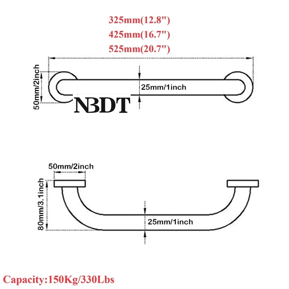 1Piece Brass Bath Shower Safety Grab Bar Handicapped Elderly Towel Hanging Rose Gold Oil Rubbed Bronze Antique Anti-slip Rail